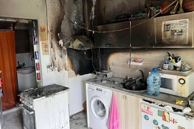 Уредите в апартамента на спортистката са унищожени от огъня. Снимки: Фейсбук