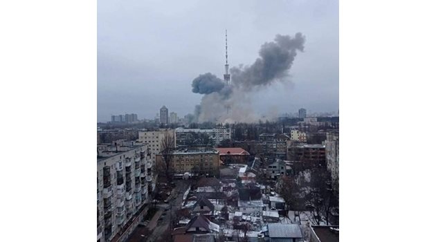 Взривиха тв кулата в Киев
Кадър: Ukraine NOW