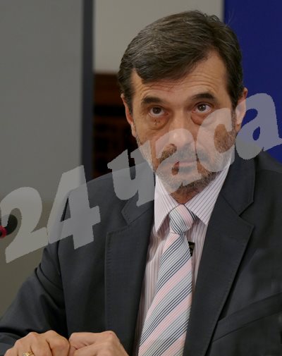 Президентът на КТ "Подкпрепа" Димитър Манолов 