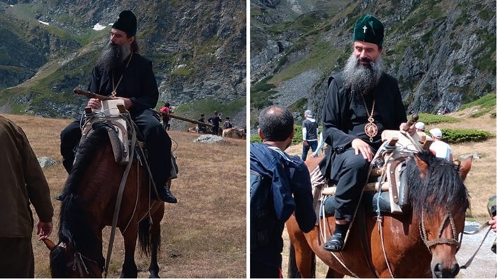 Патриарх Даниил се качи на кон до Седемте рилски езера (СНИМКИ)