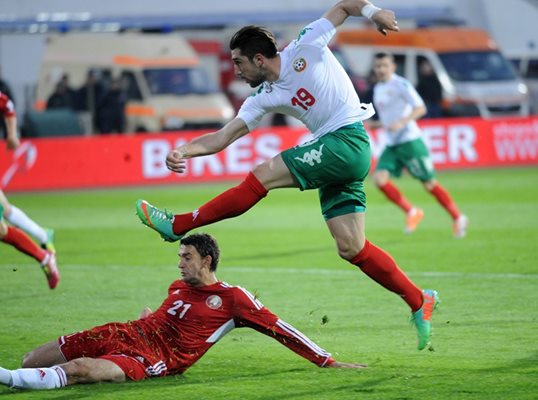 Андрей Гълъбинов дебютира за България в контролата с Беларус на 5 март тази година.