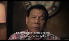 Коледно пожелание от филипинския президент Дутерте