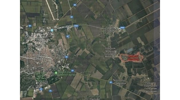 Разследването на тежкото престъпление започва след като трупът на мъжа е открит на 22 септември в землището на добричко село Котленци. Снимка "Гугъл мапс"
