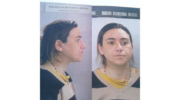 Българката е известна с три различни имена, но се смята, че е на 32 г. и че истинското й име е Петя Динкова Богданова. СНИМКА: Италианска затворническа полиция