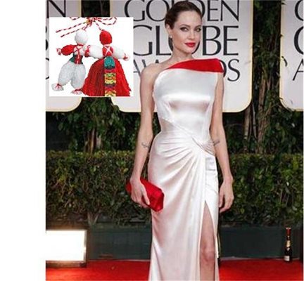 Анджелина Джоли на наградите “Златен глобус” в Лос Анджелис преди месец с рокля на Донатела Версаче