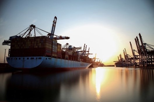 Блокираният в Украйна кораб "Рожен" акостира на пристанището в Равена