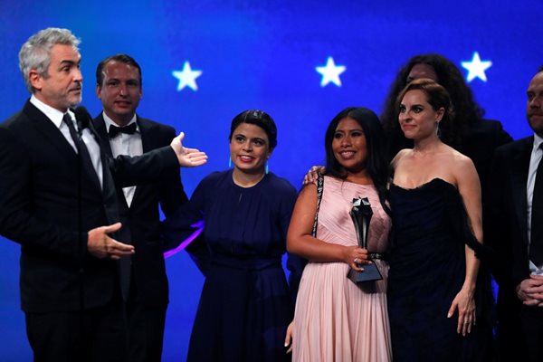 Алфонсо Куарон (най-вляво) СНИМКА: Ройтерс