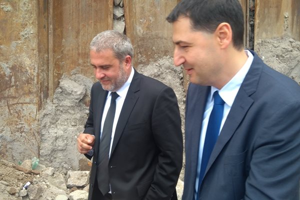 Министърът на културата Боил Банов и кметът на Пловдив Иван Тотев разгледаха разкопките на Голямата базилика.