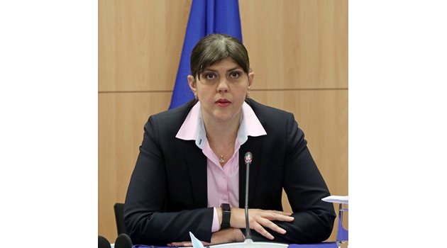 Лаура Кьовеши по време на посещението си в България през юни, когато вече е бил подаден сигналът за престъпната група с българско участие.