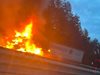 Камион гори на магистрала "Тракия" в посока София