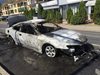 Кола изгоря на "Симеоновско шосе" в столицата (Снимки, видео)