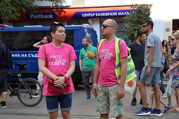 Националният протест под надслов "Няма да мълчим. Стоп на геноцида над жените! Добре ли спите, съдия Коева?" в София СНИМКА: Георги Кюрпанов-Генк