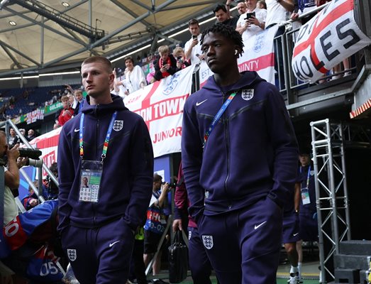 Coby Mainu (right) starts for England.