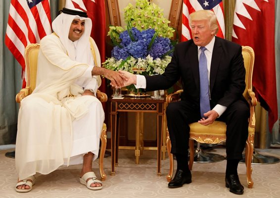 Думите на Тръмп дойдоха след среща с краля на Саудитска Арабия, Салман ибн Абдулазиз ал Сауд.  СНИМКА : Ройтерс