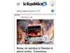 Автобус изгоря като факла в центъра на Рим