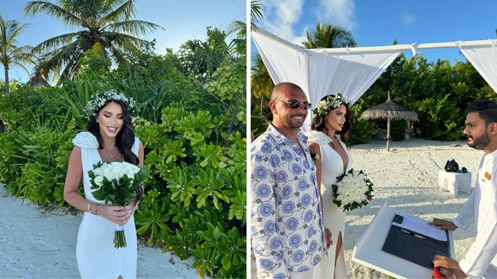 (СНИМКИ) "Мисис България" се омъжи в Малдиви