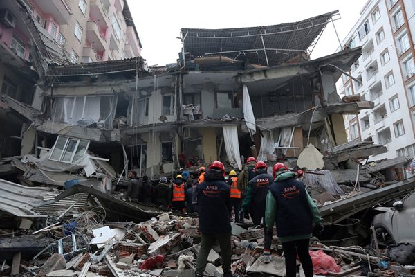Земетресението в Турция 06.02.2023 Снимка: Ройтерс