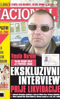 Снимката на убития таен агент Веселин Маринов бе поставена на корицата на хърватското списания "Национал"