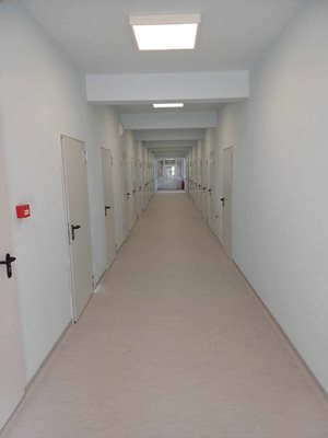 The corridors are sparkling clean.