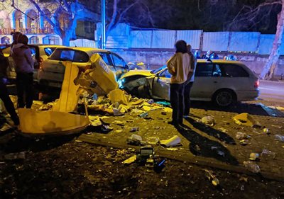 Fortunately, the midnight incident in Stara Zagora escaped only with material damage PHOTO: Facebook