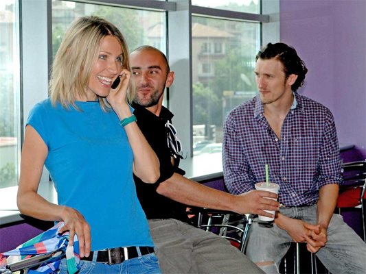 Главните герои във филма "Лора от сутрин до вечер", който ще се излъчва по летните кина в градовете -  Милена Николова, Христо Петков и Димо Алексиев (от ляво на дясно).