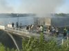 Пожар в изоставена гребна база в Русе