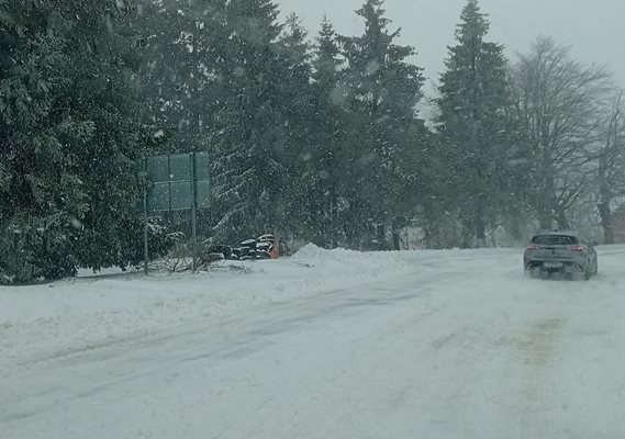 Обилен снеговалеж и температури от минус 8 градуса на прохода Петрохан в събота СНИМКА: Фейсбук/Р. Йорданова