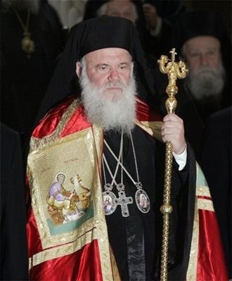 Главата на Гръцката православна църква, Атинският архиепископ Йероним СНИМКА: Ройтерс