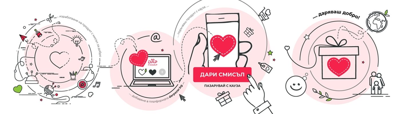 Чрез платформата “ДарПазар” можеш да дариш любов, като закупиш подарък с кауза.