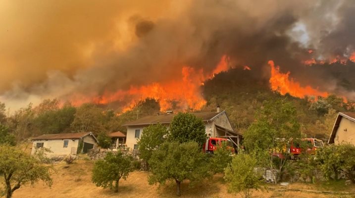 Пожарът, опустошил природния парк Сиера да Ещрела, избухна на 6 август