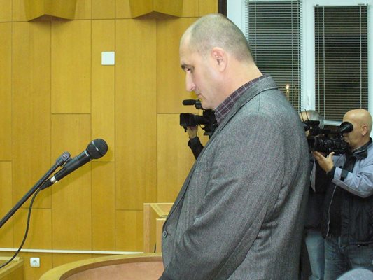 Георги Сапунджиев в съдебната зала по време на делото срещу него през 2015 година.