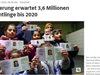 Германското правителство очаква страната да приеме около 3,6 милиона бежанци до 2020 година, съобщи Suddeutsche Zeitung.
Според властите в Германия, всяка година от 2016 до 2020 г. ще пристигат около половин милион нови бежанци.
През миналата година страната е приела 1,1 милиона души.
Министерството на икономиката и енергетиката съобщи,