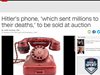 Телефонът на Хитлер се продава на търг