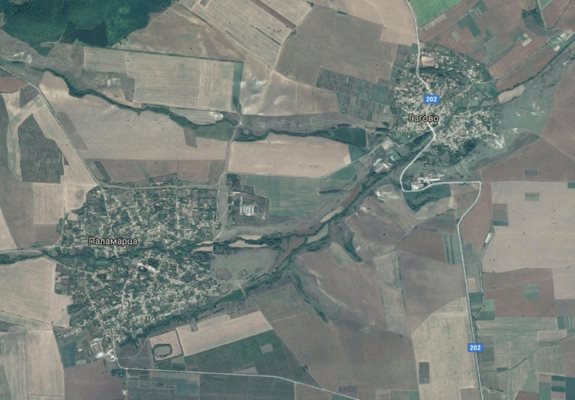 Пътят между селата Гагово и Паламарца СНИМКА: Google Maps