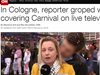 Репортерка бе опипана по време на живо предаване по телевизията на фестивала в Кьолн, предаде Си Ен Ен, цитирана от 