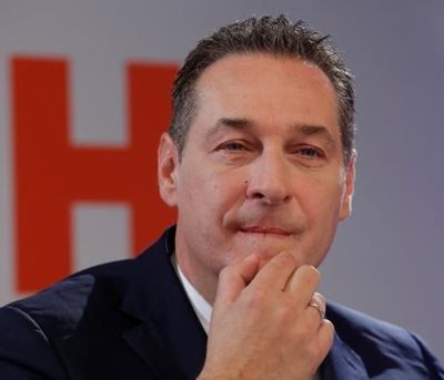 Австрийският вицеканцлер Хайнц-Кристиан Щрахе СНИМКА: Ройтерс