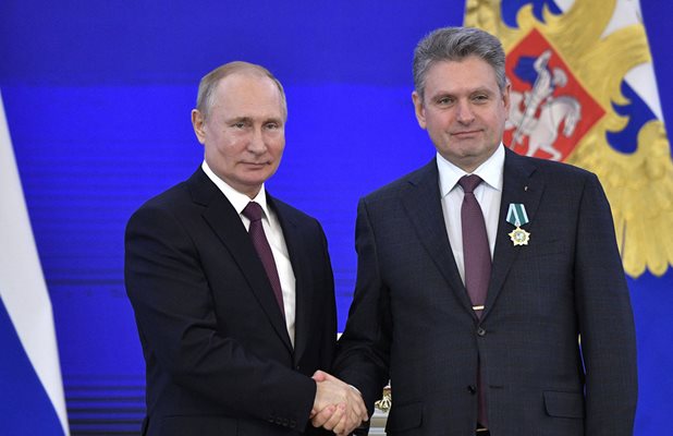 Николай Малинов получи орден от Владимир Путин през ноември 2019 г.