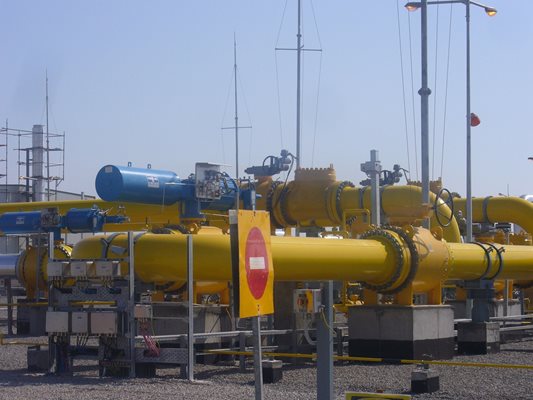 Измервателната станция на газовата връзка с Гърция, по която се очакват пълните количества от Азербайджан.