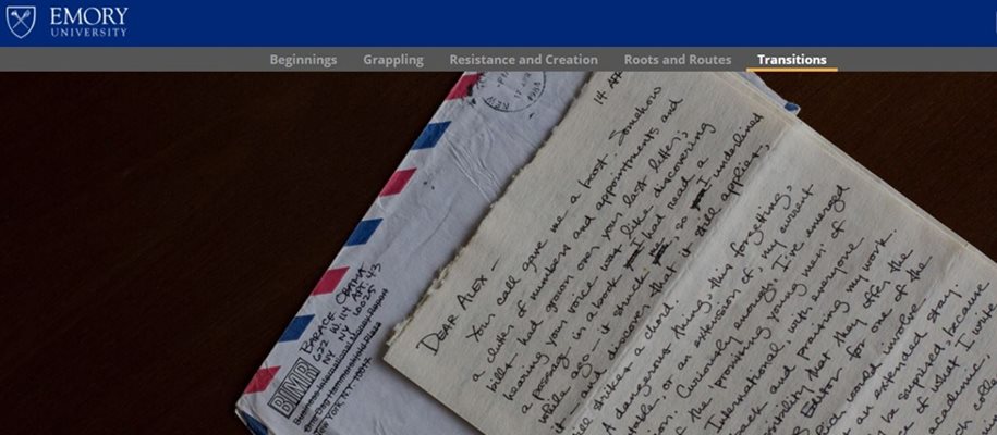 Писмата са адресирани до Александра Макниър, с която младият Барак се запознава в Калифорния като студент.  Факсимиле: Emory University