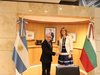 Външният министър на Аржентина: Искаме сътрудничество с България в туризма, фармацията и високите технологии