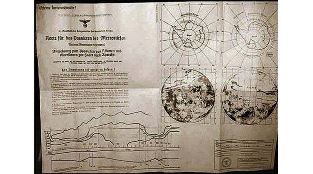 Картите, открити от съюзниците в щаба на ВМС на Райха. В тях подробно е описано кои лодки ще конвоират тази на Фюрера. 