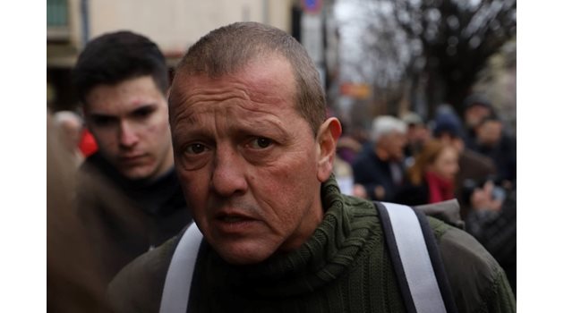 Валери Йорданов на протест в подкрепа на Морфов пред Министерството на културата СНИМКА: Георги Кюрпанов-Генк
