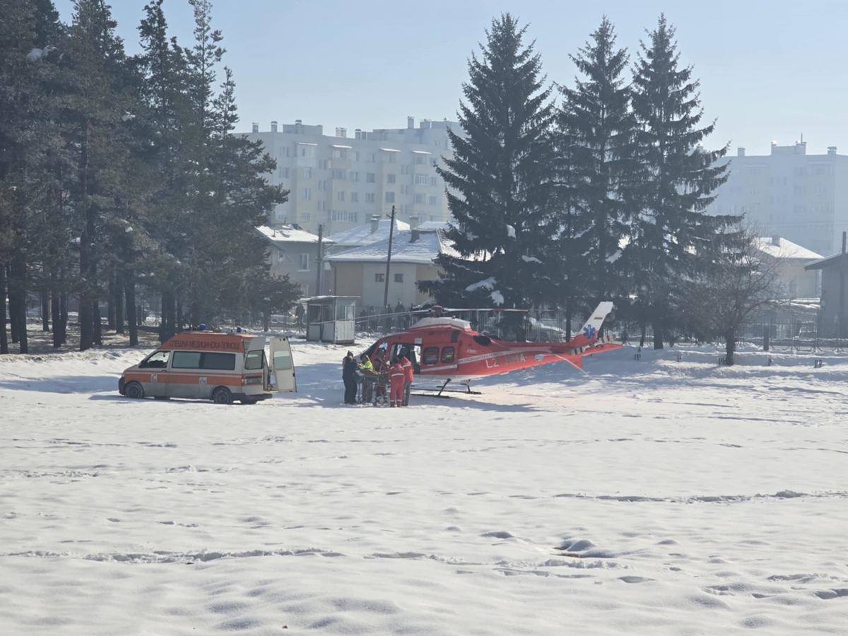 С хеликоптер транспортираха падналия от тераса израелец в Банско