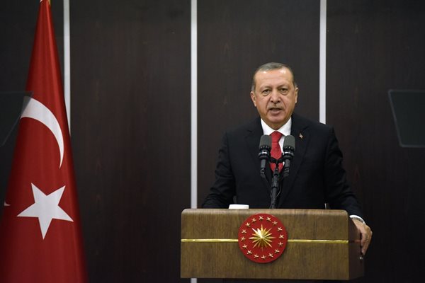 Tурският президент Реджеп Тайип Ердоган СНИМКА: Ройтерс