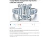 Венчалният пръстен на бившата съпруга на Тръмп продаден за 300 000 долара