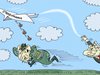 Въздушна атака - виж оживялата карикатура на Ивайло Нинов