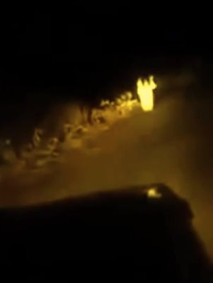 Кадър от видео, направено от шофьор