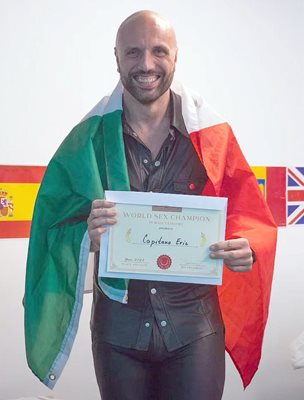 Капитано Ерик от Италия е световен шампион по секс и обслужва 41 момичета.