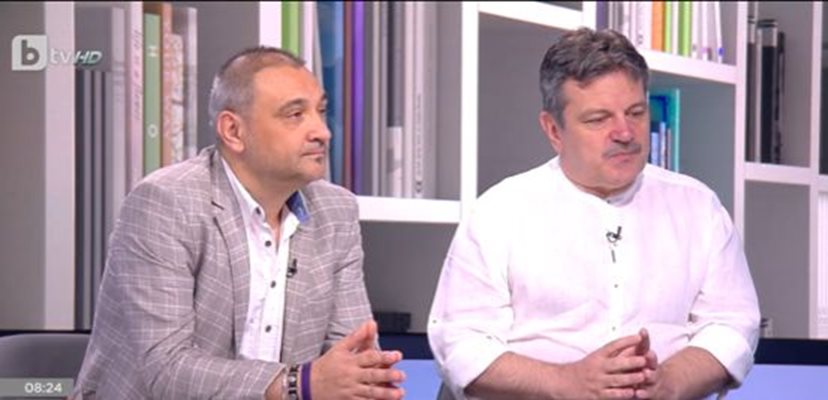 Андрей Чорбанов и Александър Симидчиев Кадър от видео на Би Ти Ви