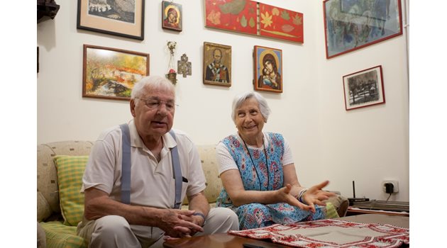 Д-р Боян Христофоров и съпругата му Ан дьо Колбер 